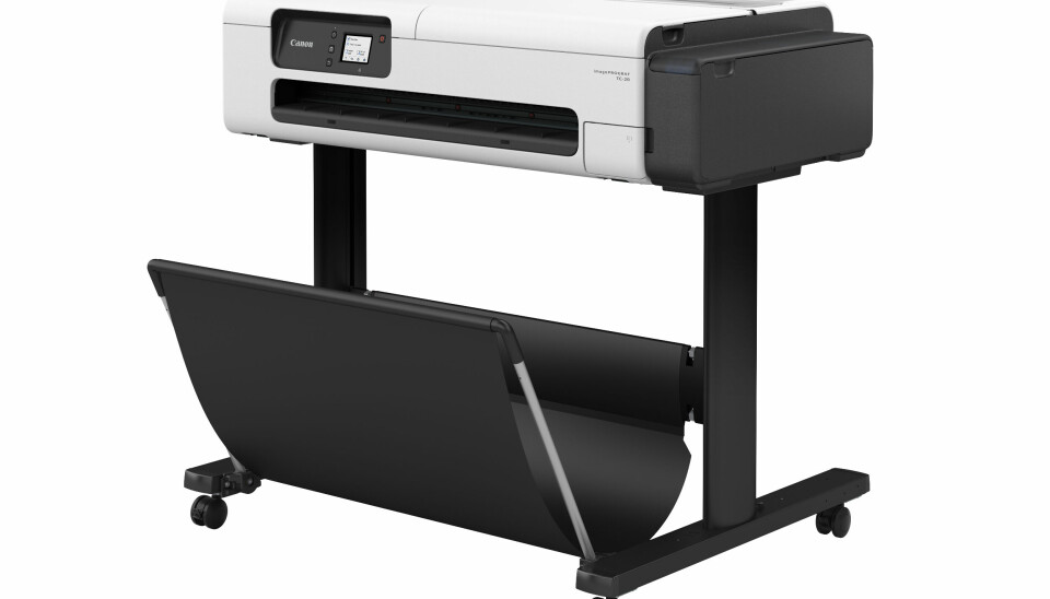 TC-20 er en plassbesparende plotter som printer A3, A4 og storformat (24' bredde).
