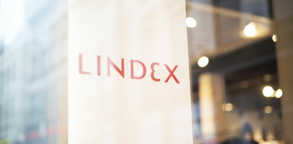 Lindex skilt, butikkfasade