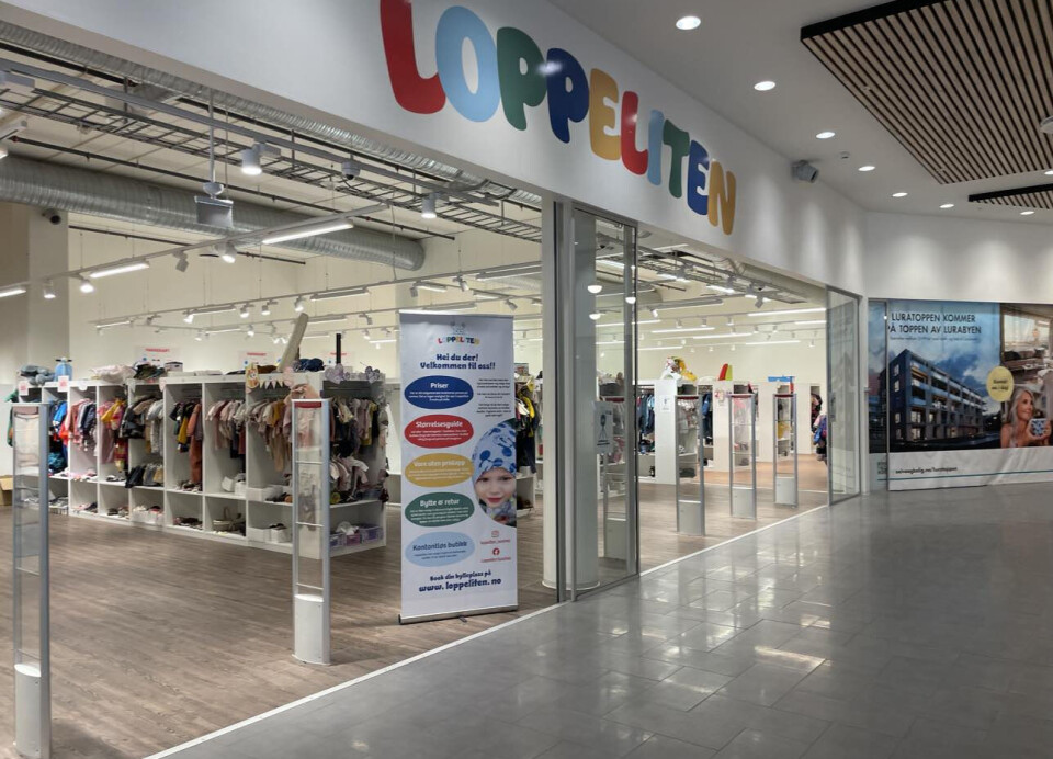 Loppeliten eksponerer seg positivt i sentrene hvor de er på plass. Inngangsparti Loppeliten, kjøpesenter