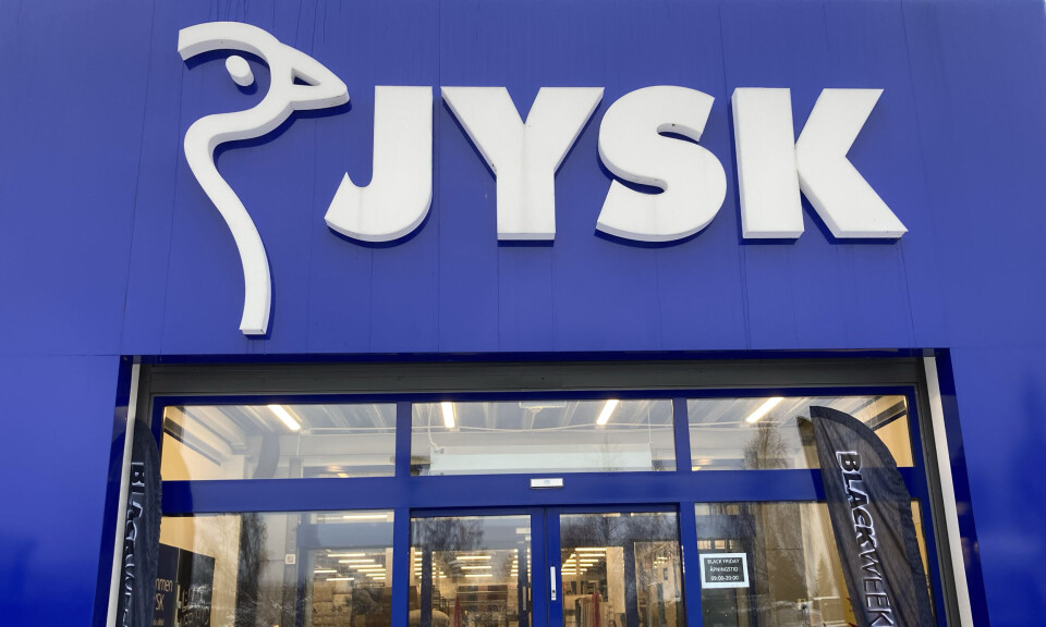 Jysk har lansert ny bærekraftstrategi. Jysk, inngangsparti, Kongsvinger