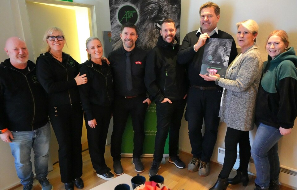 Fra v.: Roy Skalleberg, Gro Helene Fagerlund og Oona Egge Holen (Sammen for livet), Jørgen Rønning (MENY Røa), Tobias Hofsøy (Sammen for livet), Dag Arild Bakken (MENY Helgeroa), Sissel Myran (MENY) og Viktoria Krogsæter (MENY Røa). Meny, inkludering av straffedømte