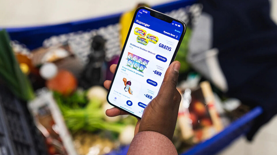 Coop har 2,3 millioner medlemmer og Norges største program for personaliserte kuponger. Mobilskjerm, Coop-app