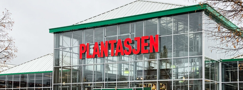 Plantasjen åpner butikken på Drengsrud i Asker igjen våren 2025. Fasade Plantasjen Kongsvinger, høsten -24.