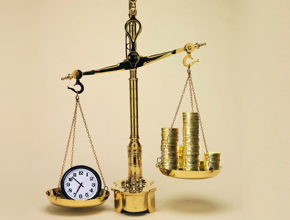 Med tid som valuta. Vekstskål med tid og penger