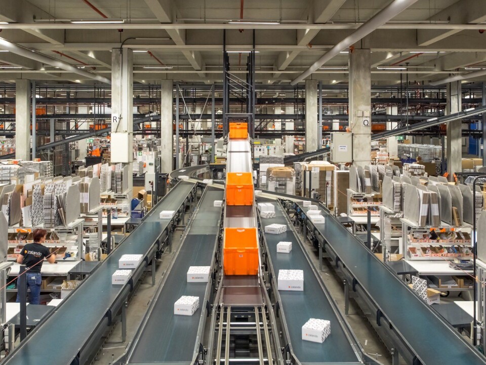 Ill.foto fra Zalandos logistikksenter i Erfurt