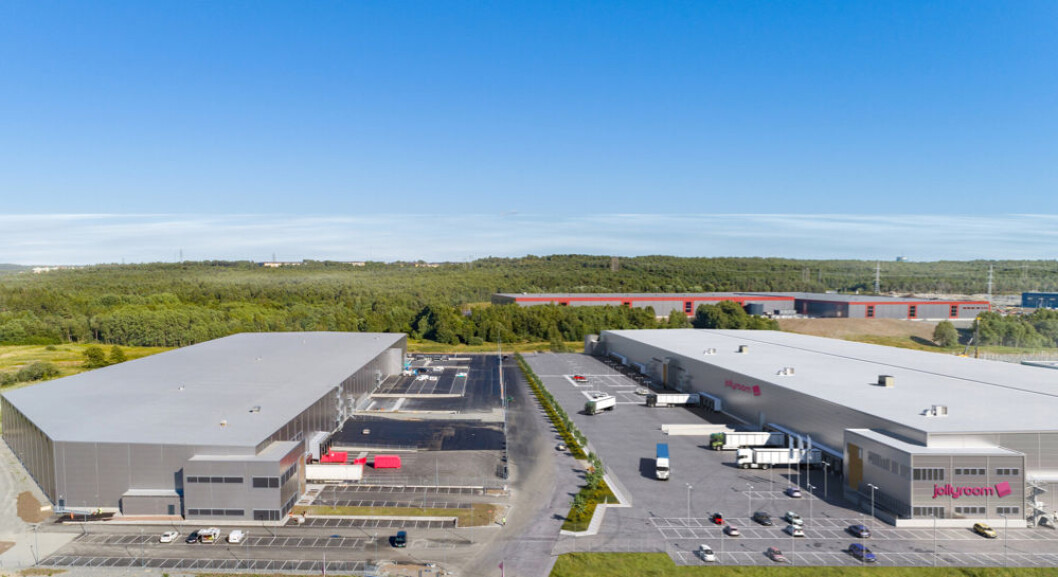 Her bygges Nordens største e-handelslager. (Foto: Jollyroom) Her bygges Nordens største e-handelslager. (Foto: Jollyroom)