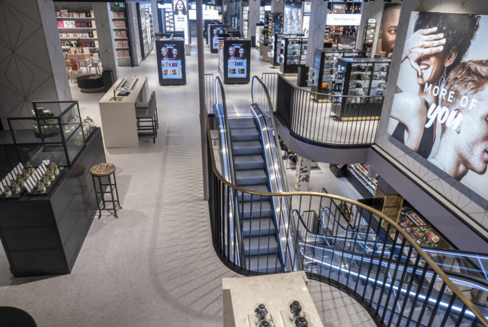 Kicks' nye flaggskipbutikk fyller tre etasjer i Gallerian.  (Foto: KICKS)