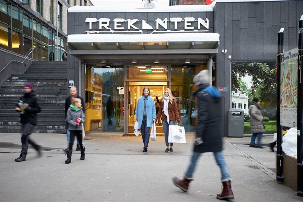 Trekanten i Asker tidlig ute med ny sertifisering. (Foto: Citycon) Trekanten i Asker tidlig ute med ny sertifisering. (Foto: Citycon)