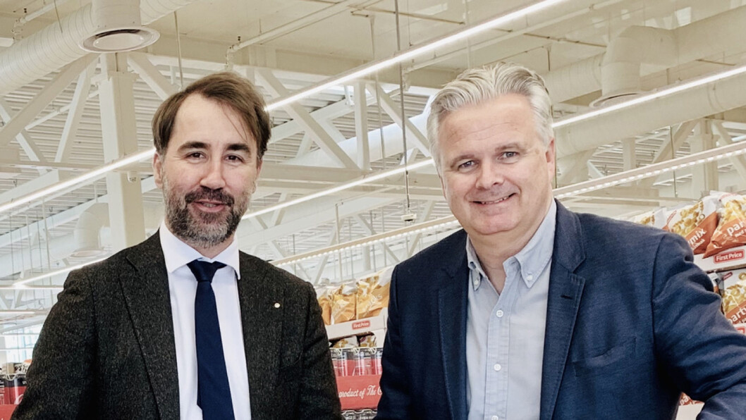 På åpningen av EUROSPAR Strandveien i Tromsø tidligere i vår: Tobias Wasmuth, direktør for SPAR International, og Ole Christian Fjeldheim, kjededirektør i Norge. Foto: Ørjan Marakatt Bertelsen På åpningen av EUROSPAR Strandveien i Tromsø tidligere i vår: Tobias Wasmuth, direktør for SPAR International, og Ole Christian Fjeldheim, kjededirektør i Norge. Foto: Ørjan Marakatt Bertelsen