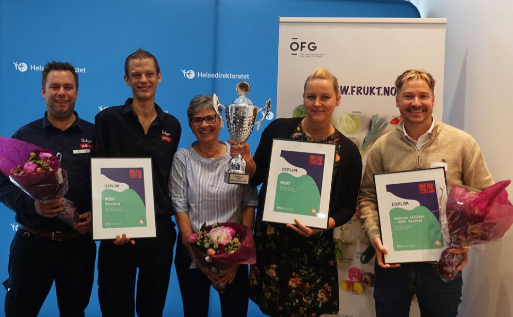 Meny vant kjedeprisen, og fikk i tillegg en fin 3.-plass til Meny Stokka og den nest beste ambassadøren fra Meny Revetal. Meny vant kjedeprisen, og fikk i tillegg en fin 3.-plass til Meny Stokka og den nest beste ambassadøren fra Meny Revetal.