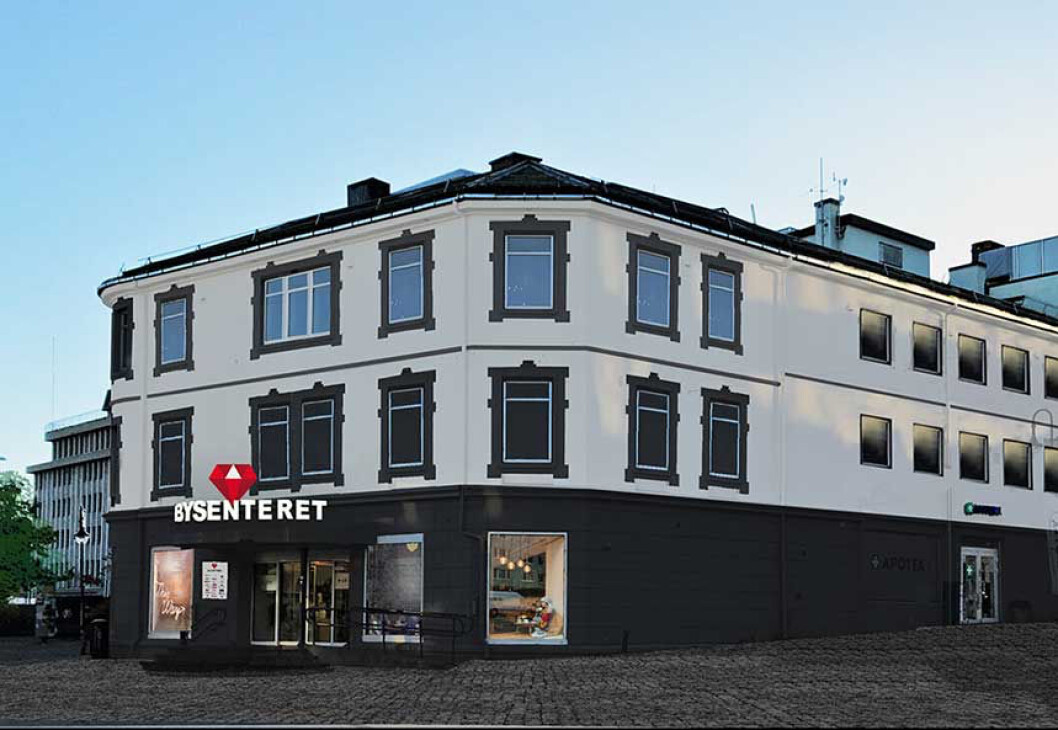 Fasaden på ‘nye’ Bysenteret i Harstad. (Foto: Bysenteret) Fasaden på ‘nye’ Bysenteret i Harstad. (Foto: Bysenteret)