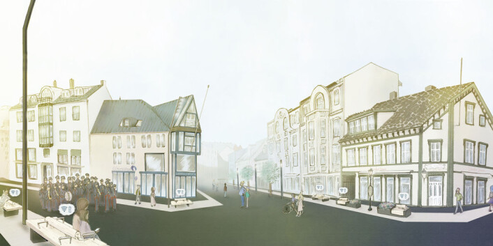 Harstad Kommune investerer nå 30 millioner kroner i oppgradering av Torvet – eller Rikard Kaarbøs plass – og området rundt, til et av landets fineste bysentrum. (Illustrasjon: Chili) Harstad Kommune investerer nå 30 millioner kroner i oppgradering av Torvet – eller Rikard Kaarbøs plass – og området rundt, til et av landets fineste bysentrum. (Illustrasjon: Chili)
