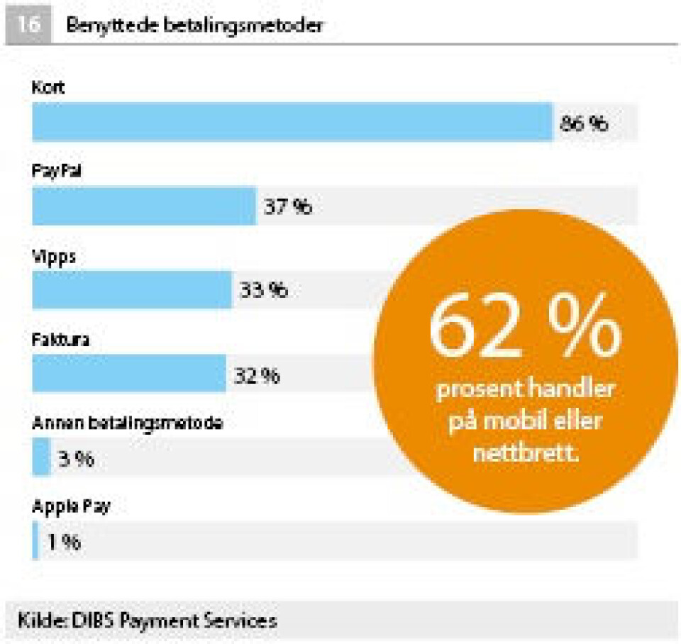 Bruker 163 milliarder på netthandel