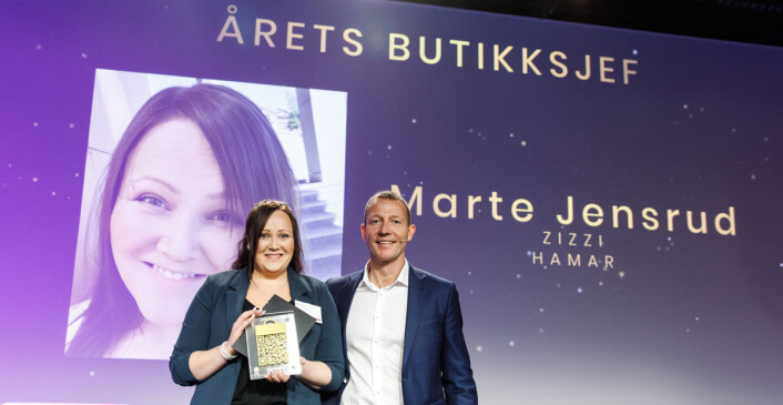 Årets butikksjef: Marte Jensrud og Harald Jachwitz Andersen fra Virke. (Foto: Kilian Munch) Årets butikksjef: Marte Jensrud og Harald Jachwitz Andersen fra Virke. (Foto: Kilian Munch)