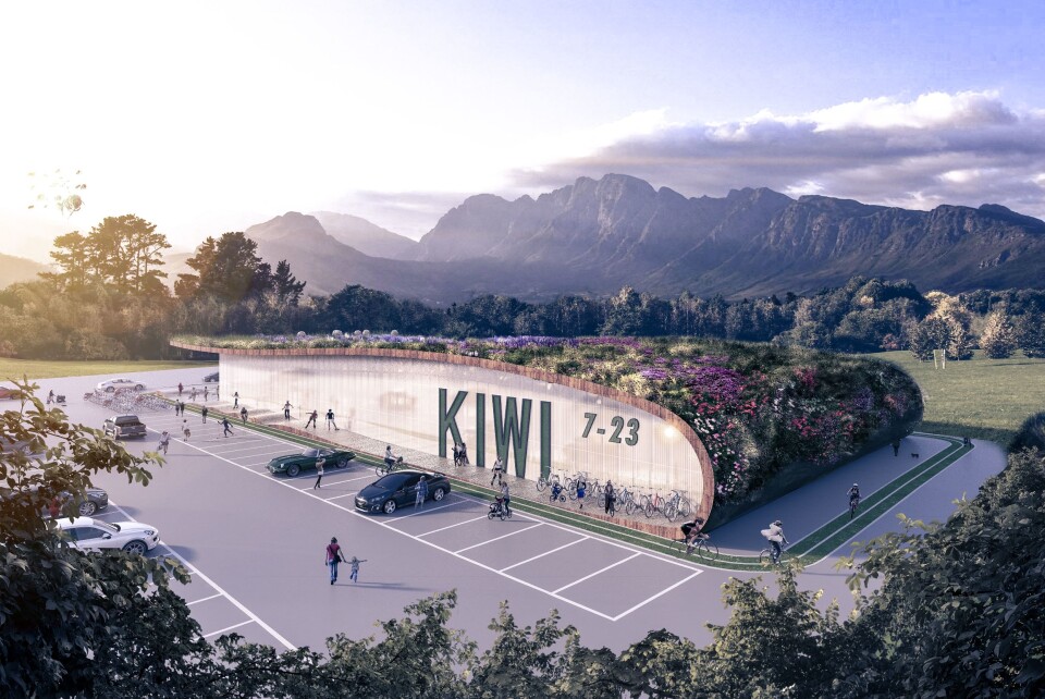 Kiwi, her representert ved kjedens miljøflaggskip på Lerberg i Hokksund, haler sterkt inn på Rema 1000 som største lavpriskjede. (Foto: KIWI)