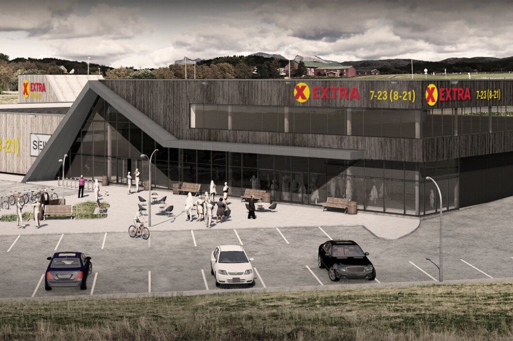 Tverlandsenteret er blitt et moderne og energieffektivt kjøpesenter. (Illustrasjon: Coop Nordland) Tverlandsenteret er blitt et moderne og energieffektivt kjøpesenter. (Illustrasjon: Coop Nordland)