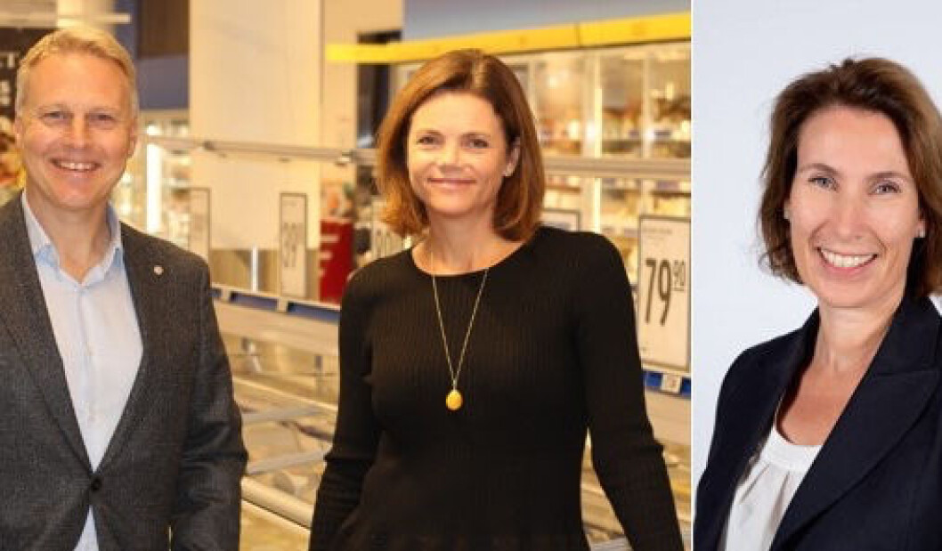 Trond Bentestuen (fra v.) med de nye sjefene, Pia Mellbye og Line Aarnes. Aarnes jobber f.t. i USA og ikke kunne delta på fellesbilde. (Foto: REMA 1000) Trond Bentestuen (fra v.) med de nye sjefene, Pia Mellbye og Line Aarnes. Aarnes jobber f.t. i USA og ikke kunne delta på fellesbilde. (Foto: REMA 1000)