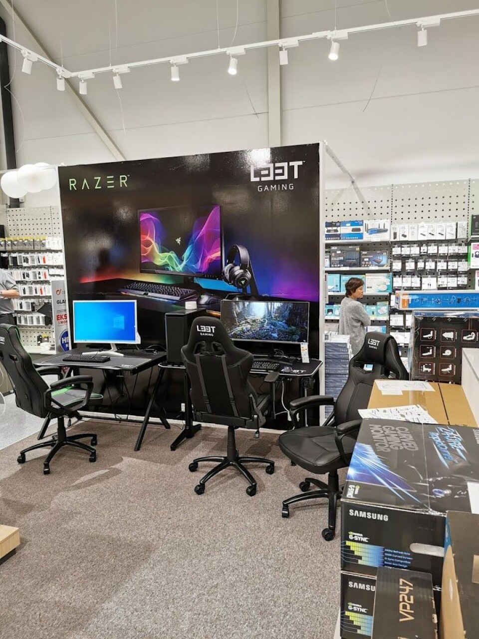 Gaming har fått god plass, naturligvis.