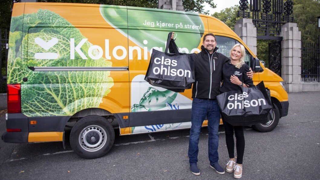 Karl Munthe-Kaas i Kolonial.no og Stine Trygg-Hauger i Clas Ohlson Norge har funnet tonen. (Foto: Kolonial.no) Karl Munthe-Kaas i Kolonial.no og Stine Trygg-Hauger i Clas Ohlson Norge har funnet tonen. (Foto: Kolonial.no)