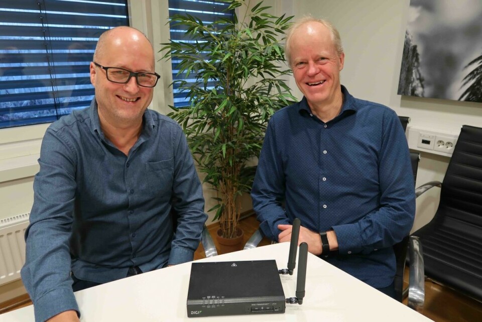 Morten Karlsen og Jan Erik Bjerkholt i Nettec har lansert mobilt nett som en skreddersydd løsning for retail. Foto: Nils Vanebo.