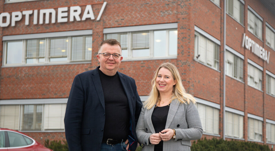 Odd Treffen i Optimera og Kari Sæther Nilsen i Miljøfyrtårn.