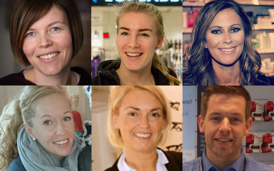FINALISTER: Bodil Hjelmås (Boots apotek, Ullensaker/Jessheim), Caroline Strand Bøe (Löplabbet, Strømmen Storsenter), Ina Krzykowski Wærdahl (Vita City Syd, Trondheim), Kathrine Aas-Karlsen (Lindex Tønsberg), Maiken Jensen (Synsam Sandnes) og Marius Nilsen