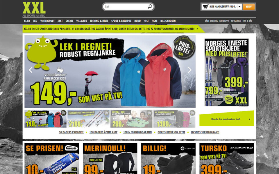 PÅ TOPP: XXL har en markedsandel på 24 prosent og er dermed større enn G-Sport/G-Max.
