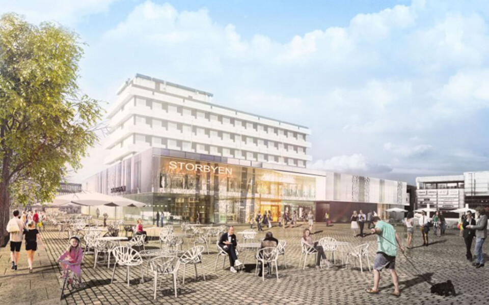 UTBYGGING: Storbyen i Sarpsborg skal bygges ut og pusses opp for over 100 millioner kroner. Foto: Sektor Gruppen