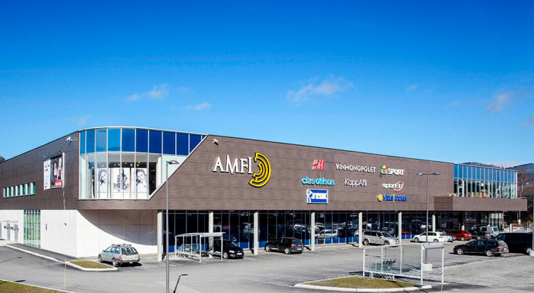 Amfi Orkanger er én av de nominerte til Årets Kjøpesenter 2016. Foto: Thon Eiendom
