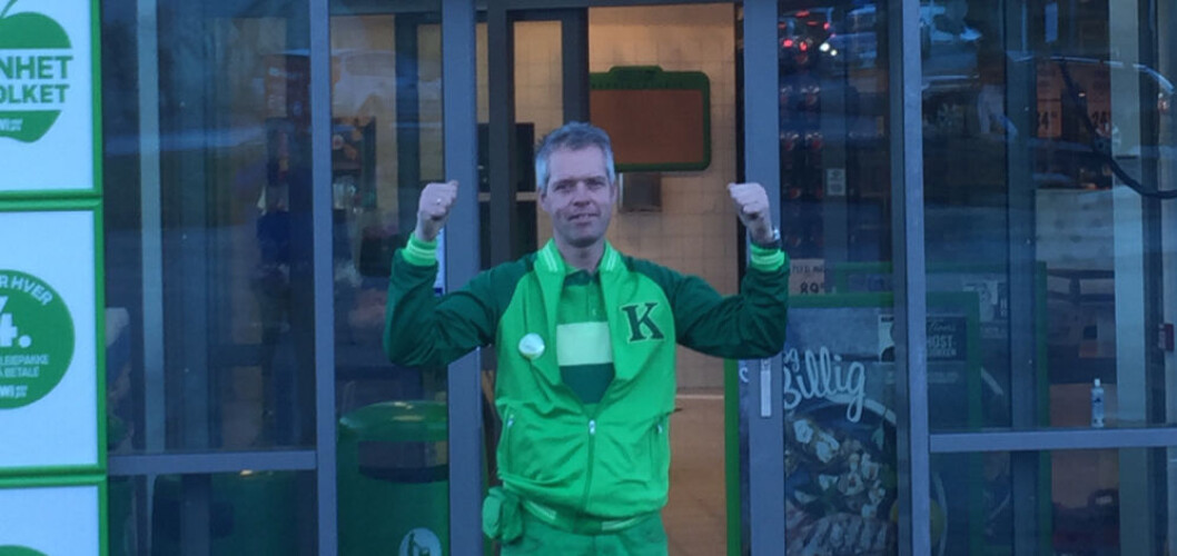 Butikksjef Frode Blomgren er klar for åpning. Butikksjef Frode Blomgren er klar for åpning.