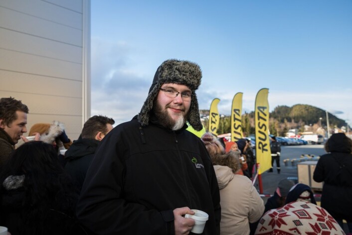 Andreas Kloken var førstemann i køen. Foto: Johnny Vaet Nordskog Andreas Kloken var førstemann i køen. Foto: Johnny Vaet Nordskog