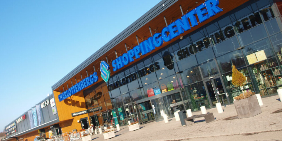 Nordmenn reiser fortsatt til Sverige for å handle, her fra Charlottenbergs Shoppingcenter.