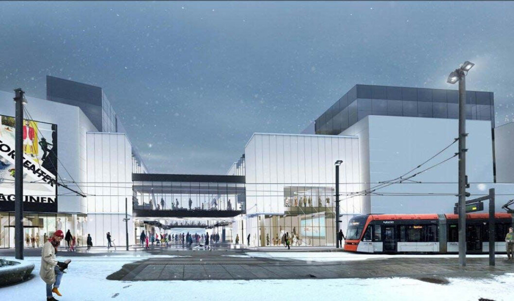 3D-tegning av Lagunen ny del. (llustrasjon: Hille Melbye arkitekter) 3D-tegning av Lagunen ny del. (llustrasjon: Hille Melbye arkitekter)