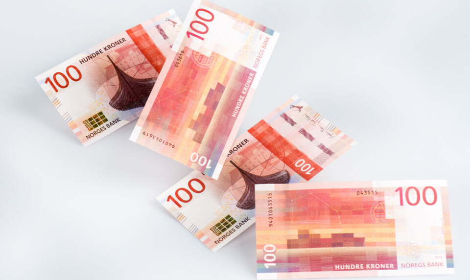 Kan vente oss en sterkere krone fremover, her representert ved de nye 100-kronesedlene. (Illustrasjonsfoto: Norges Bank)