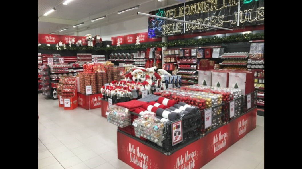 Det er klart for jul hos Europris i Risør. (Foto: Europris) Det er klart for jul hos Europris i Risør. (Foto: Europris)
