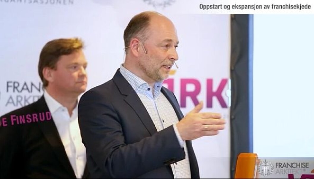 Jonas Ideström og Frode Finsrud på Franchisekonferansen i mars Jonas Ideström og Frode Finsrud på Franchisekonferansen i mars
