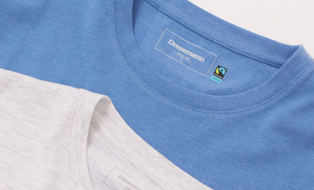 På nyåret 2018 starter Dressmann utrullingen av t-skjorter, undertøy og sokker i Fairtrade-merket bomull. (Foto: Dressmann) På nyåret 2018 starter Dressmann utrullingen av t-skjorter, undertøy og sokker i Fairtrade-merket bomull. (Foto: Dressmann)