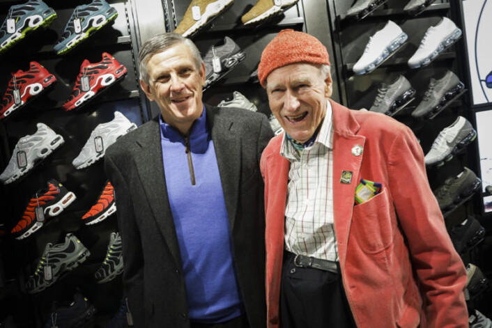– Jeg er imponert over grundigheten som Foot Locker legger ned i det å åpne en ny butikk, sier Olav Thon. – Jeg er imponert over grundigheten som Foot Locker legger ned i det å åpne en ny butikk, sier Olav Thon.