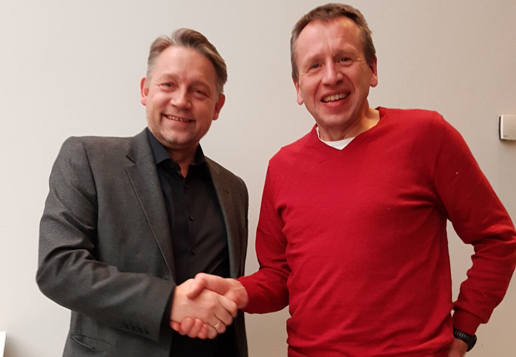 Direktør for Optimera Handel, Lars Petter Grandahl og daglig leder i Andersen AS, Kjell Andersen. (Foto: Optimera) Direktør for Optimera Handel, Lars Petter Grandahl og daglig leder i Andersen AS, Kjell Andersen. (Foto: Optimera)
