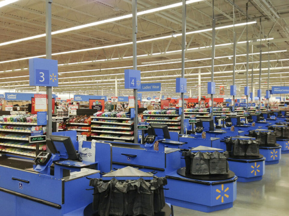 Walmart takbelysning er nå fullt LED-basert. (Foto: GE Lighting)