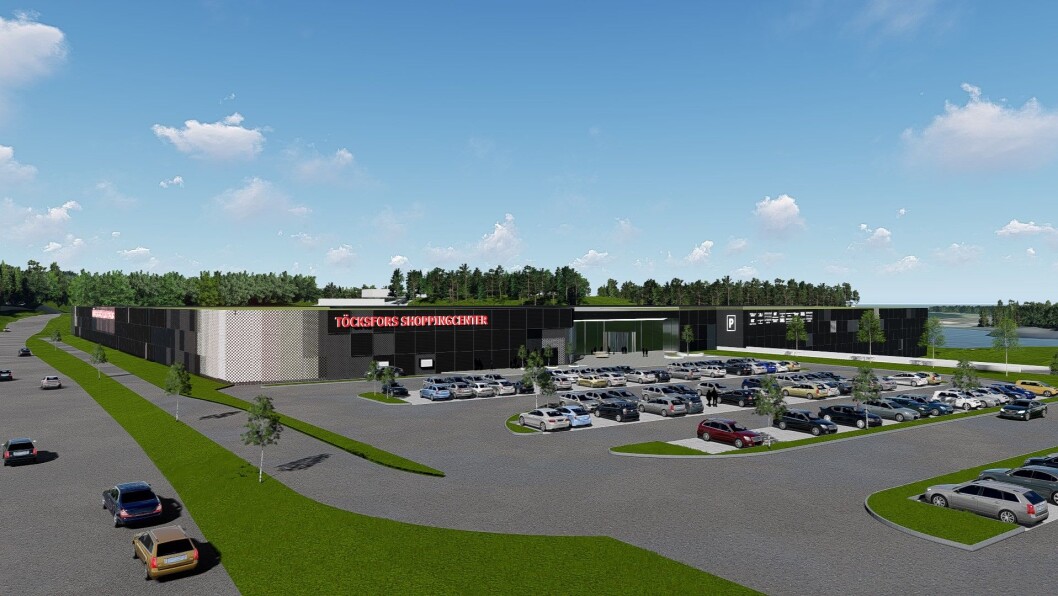 Töcksfors Shoppingcenter skal utvides med 9000 kvadratmeter. (Illustrasjon: thoneiendom.no) Töcksfors Shoppingcenter skal utvides med 9000 kvadratmeter. (Illustrasjon: thoneiendom.no)