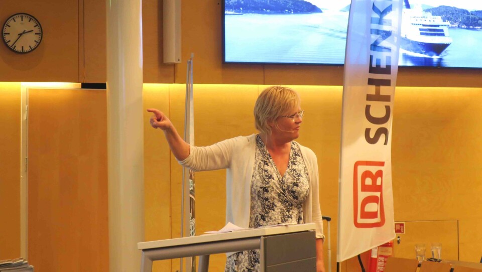 Tidligere finansminister Kristin Halvorsen, nå leder i Cicero, pekte på hvilket ansvar transportnæringen har for å redusere utslippene.