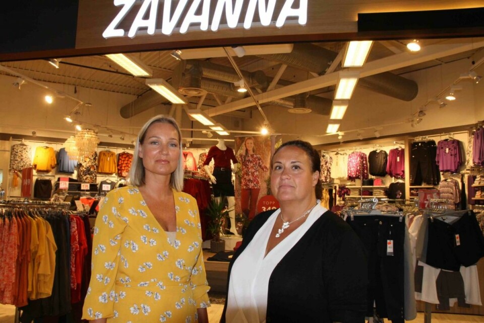 Zavanna-butikken ved Grorud Senter er en av de minste i kjeden, men også en av dem med størst omsetning per kvadratmeter, fortelle Henriette Burgess (t.v.) og Hilde Berggraf.