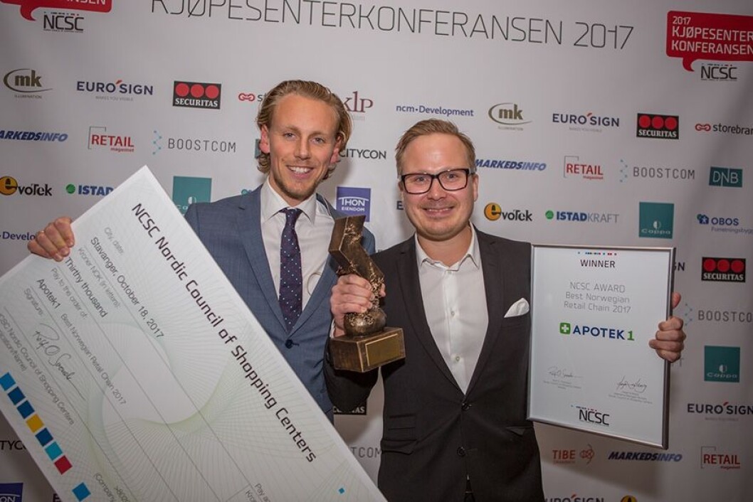 På fjorårets Kjøpesenterkonferanse ble Apotek 1 kåret til Årets Butikkjede. På fjorårets Kjøpesenterkonferanse ble Apotek 1 kåret til Årets Butikkjede.