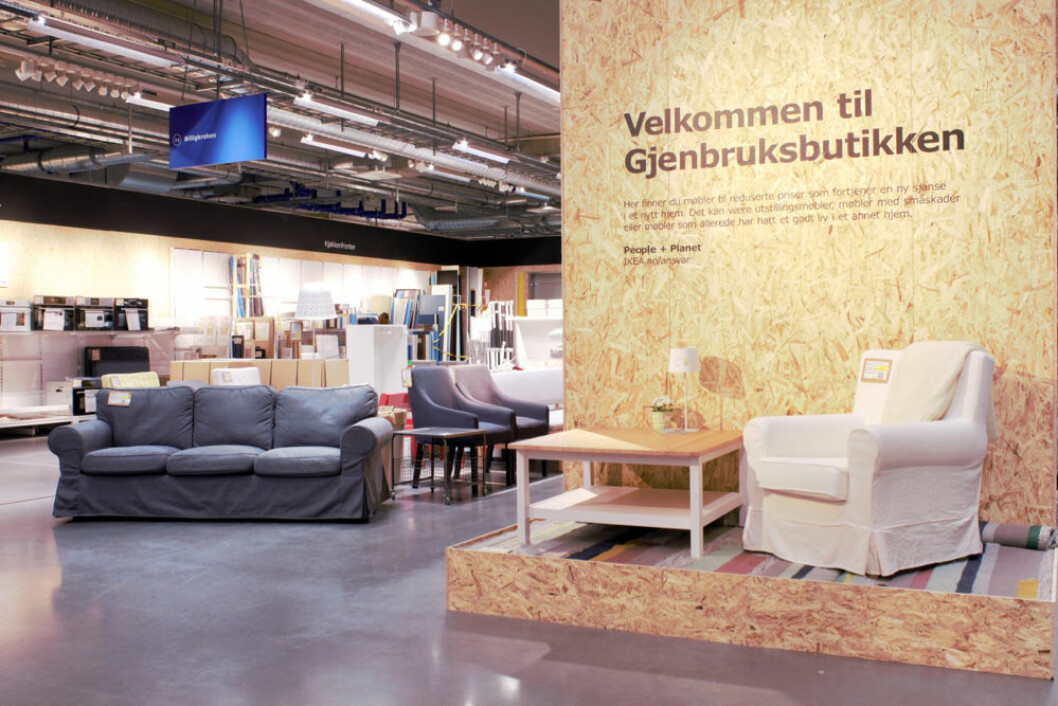 Tjenesten IKEA kjøper tilbake er i gang på varehuset på Ringsaker. Målet er at alle varehus i Norge skal ha en gjenbrukstjeneste innen 2020. (Foto: IKEA)