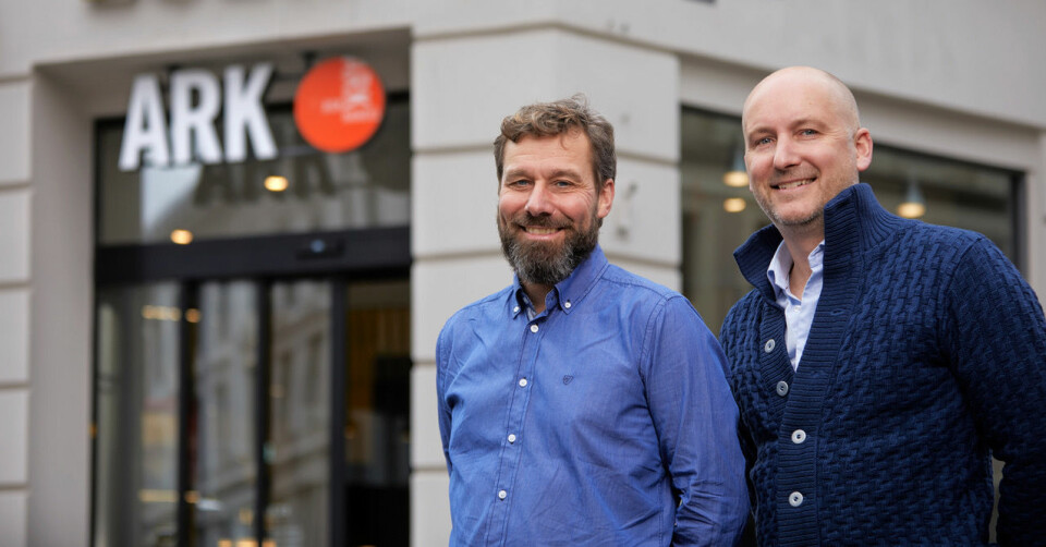 Geir Thoresen, CEO i Pearl Group (t.v) og Morten Krogh-Moe, CEO i Sannsyn har samarbeidet i flere år for å gi kundene til ARK Bokhandel en god kjøpsopplevelse. Nå ønsker de å gjøre flere norske handelsbedrifter levedyktige. (Foto: Morten Brakestad)