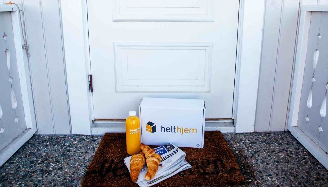 Helthjem leverer på døra eller i postkassa seks dager i uka. Helthjem leverer på døra eller i postkassa seks dager i uka.