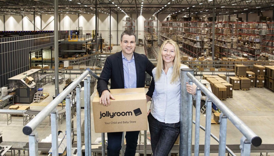 Adm. dir og hovedeier Ole Sauar og logistikksjef Cecilia Olsson i Jollyroom går midt i koronatiden inn i et nytt land: Østerrike Adm. dir og hovedeier Ole Sauar og logistikksjef Cecilia Olsson i Jollyroom går midt i koronatiden inn i et nytt land: Østerrike