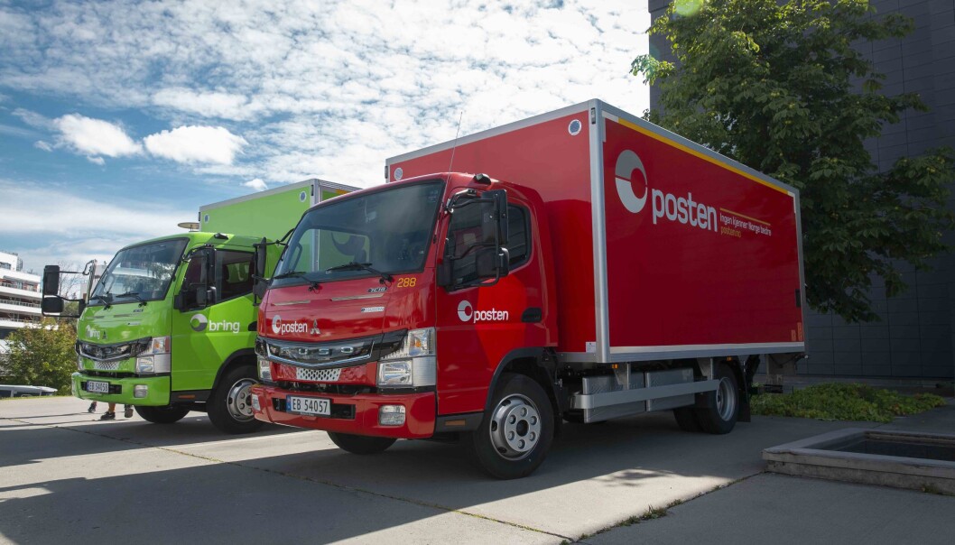 De to nye el-lastebilene til Posten og Bring erstatter begge en dieselbil. De to nye el-lastebilene til Posten og Bring erstatter begge en dieselbil.