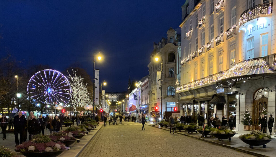Fra Karl Johan i desember i fjor. Fra Karl Johan i desember i fjor.
